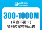 云南移动单宽带套餐-云南移动300M-1000M单宽-1年合约-详情